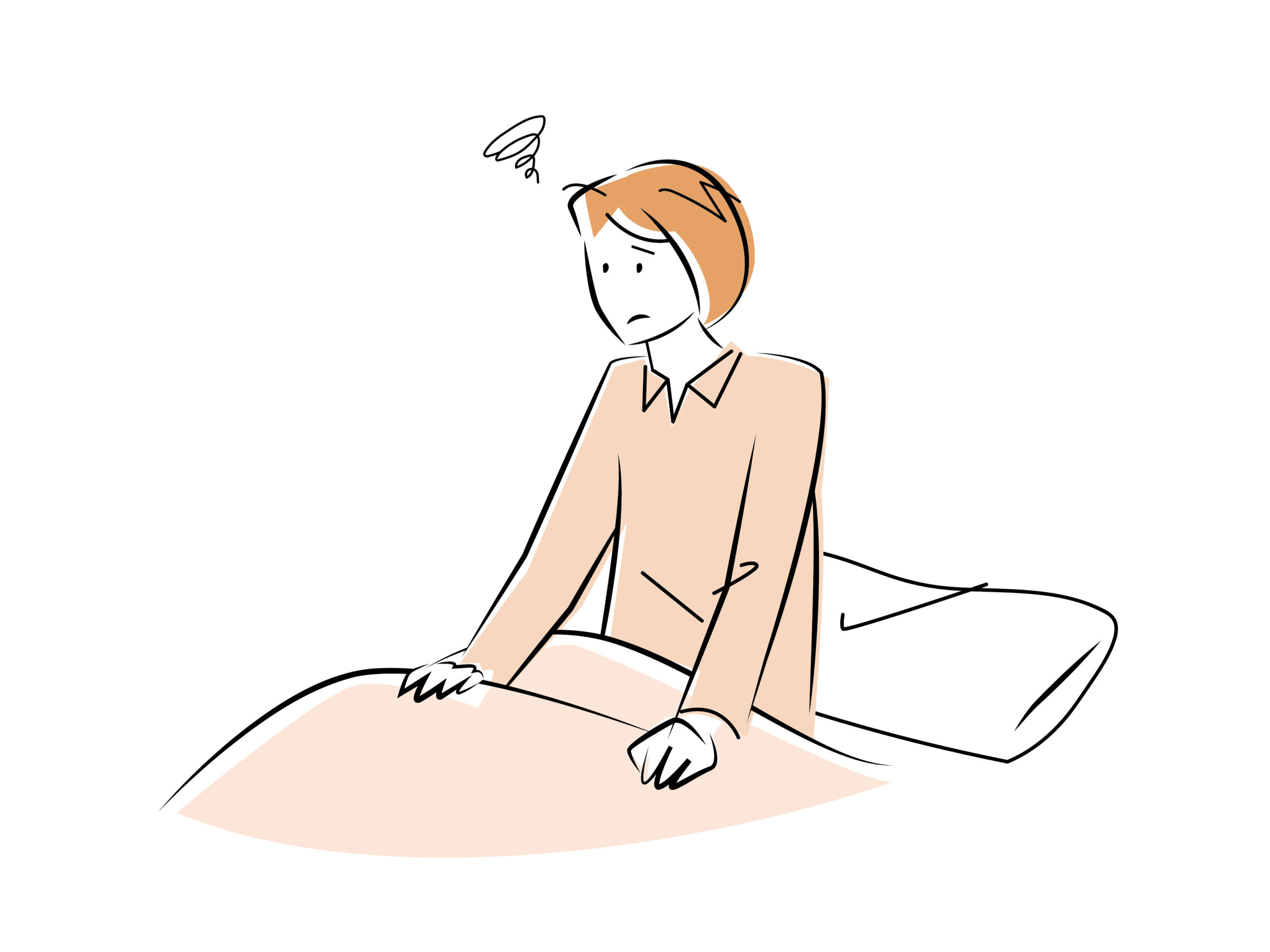 寝れない女の人
